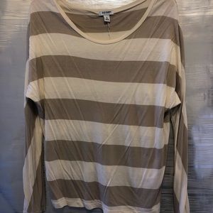 Old Navy - Cream&Tan Striped Tunic Shirt